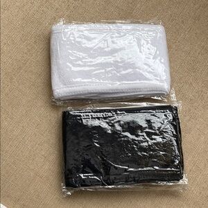 Spa Facial/Makup Terry Adjustable Headbands (1-White & 1-Black) NWOT